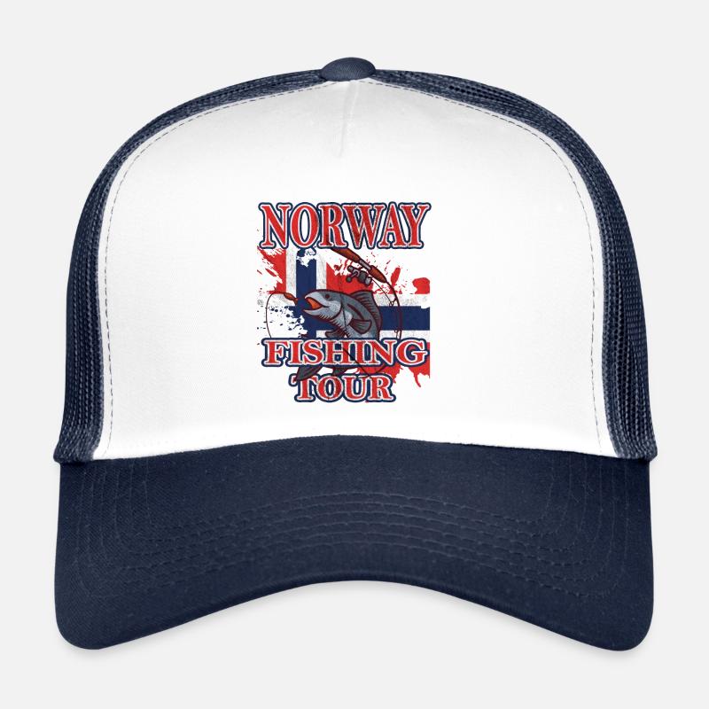 Norvège, pêche, tour Casquette trucker 