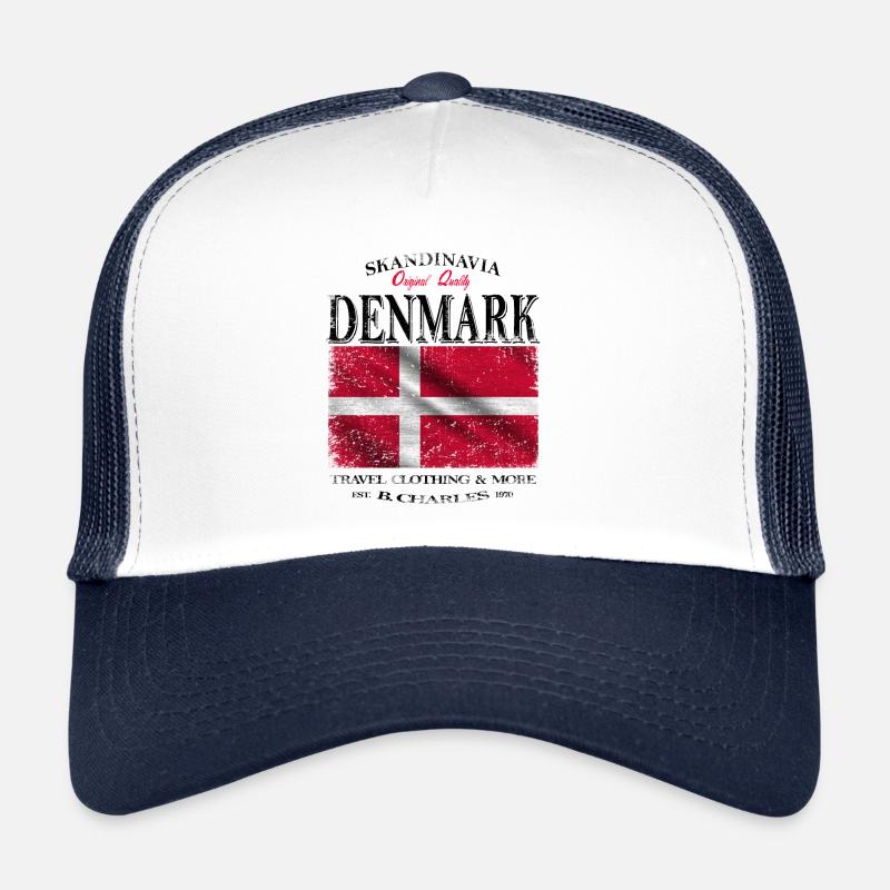 Danemark, drapeau du Danemark Casquette trucker 
