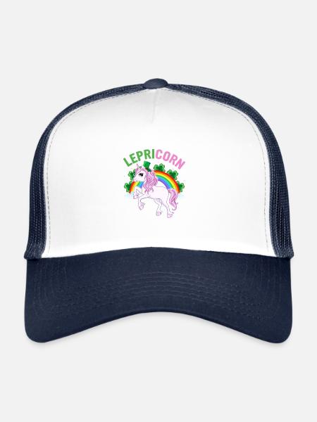 St Paddys St Patricksday St Patrick Day - Casquette trucker  - blanc/marine - Devant