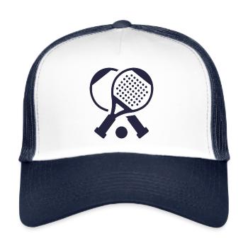 Padel Racket Padel Player Padel Tennis - Trucker Cap - white/navy - Front