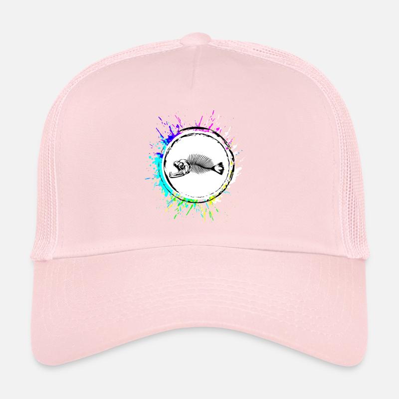 Piranha Bone Fish Trucker Cap