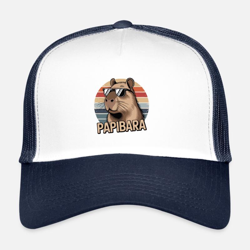 Vatertag Papibara Cooles Statement für Papas - Trucker Cap - Weiß/Navy