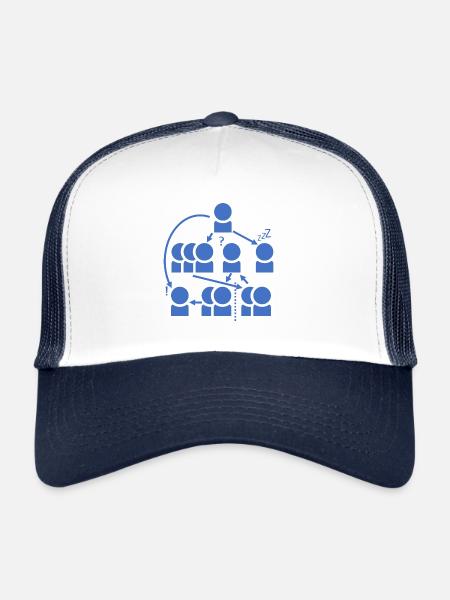 Crazy organization chart - all right? - Trucker Cap - white/navy - Front