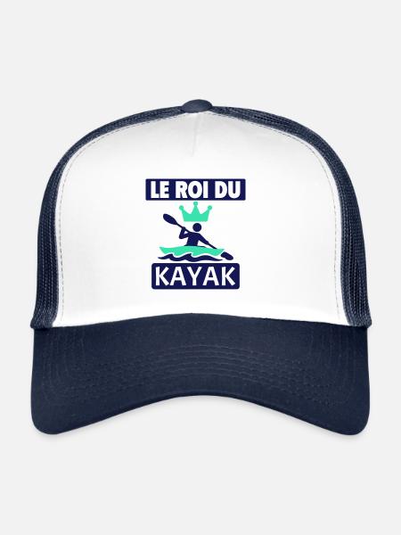 Le Roi du Kayak - Casquette trucker  - blanc/marine - Devant