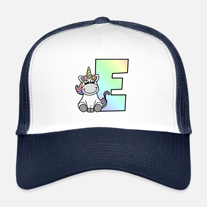 Unicorn Letter E Trucker Cap