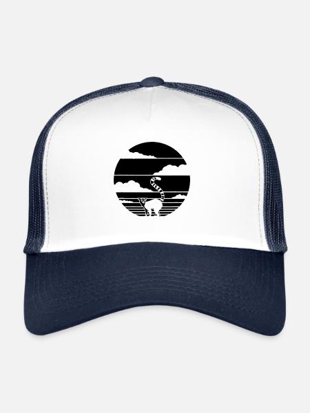 Lemur - Casquette trucker  - blanc/marine - Devant