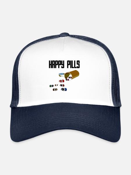 cobayes - Casquette trucker  - blanc/marine - Devant