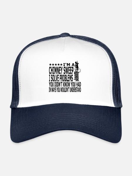 chimney sweeper - Trucker Cap - white/navy - Front