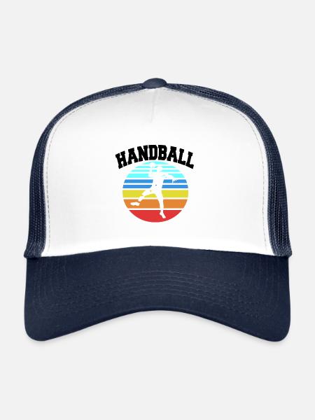 handball - Casquette trucker  - blanc/marine - Devant
