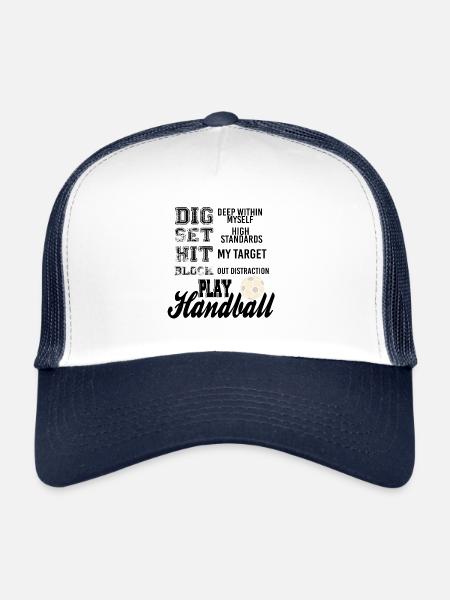 handball - Casquette trucker  - blanc/marine - Devant