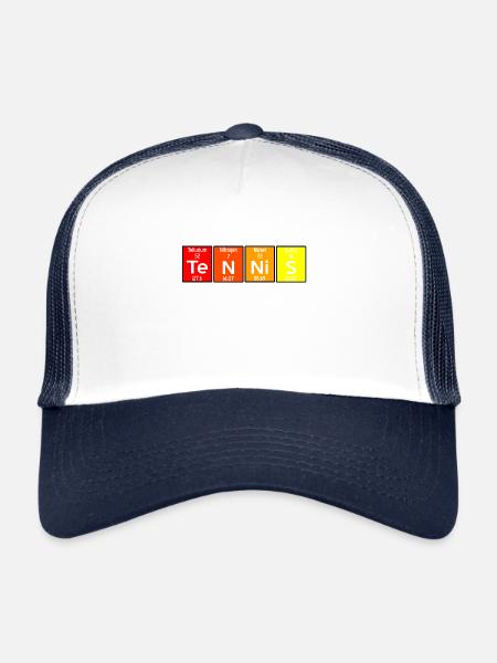 Le tennis - Casquette trucker  - blanc/marine - Devant