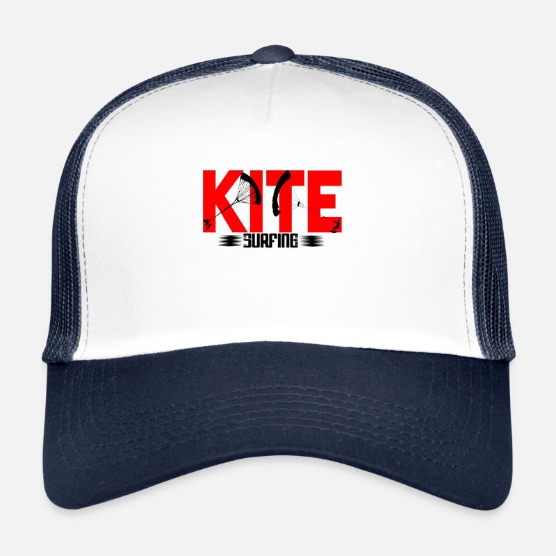 Kitesurf - Casquette trucker  - blanc/marine