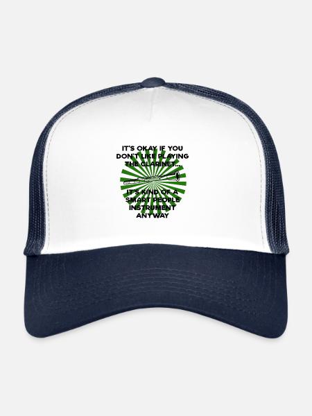 clarinet - Trucker Cap - white/navy - Front