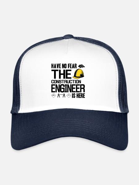 construction engineer - Trucker Cap - white/navy - Front