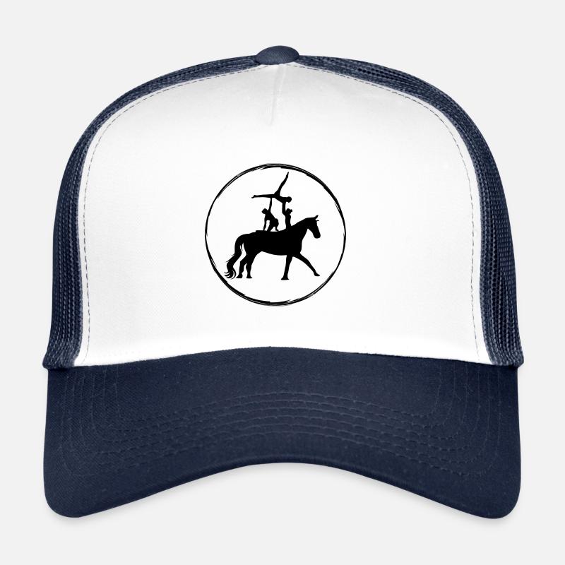 Voltigieren Pferd - Trucker Cap - Weiß/Navy