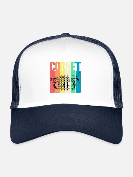 cornet - Trucker Cap - white/navy - Front