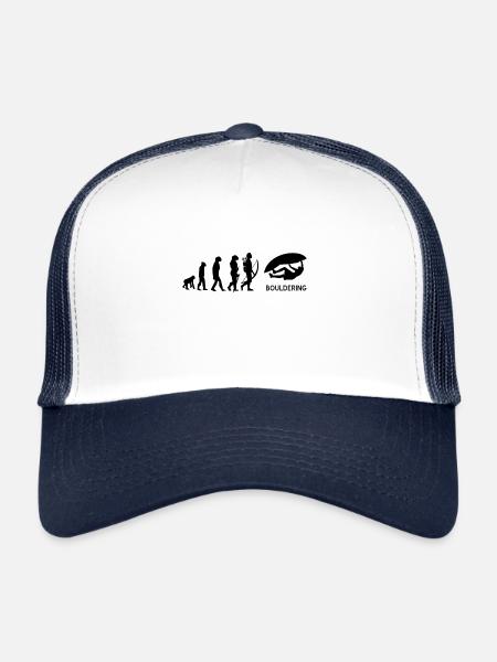 Blocage - Casquette trucker  - blanc/marine - Devant