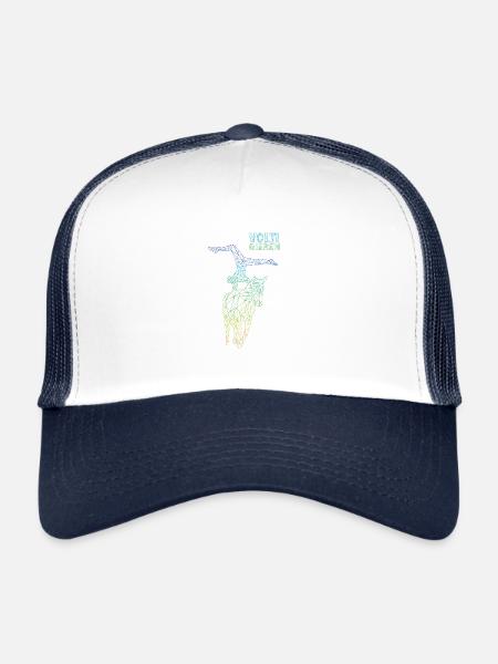 Cadeau de cheval de saut - Casquette trucker  - blanc/marine - Devant