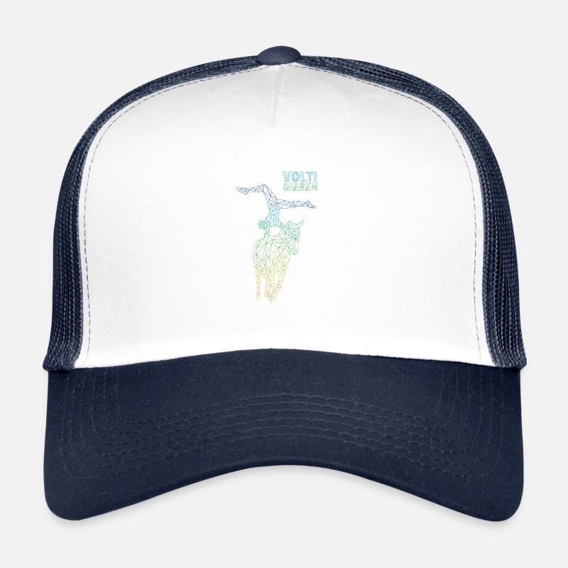 Voltigieren Pferd Geschenk - Trucker Cap - Weiß/Navy