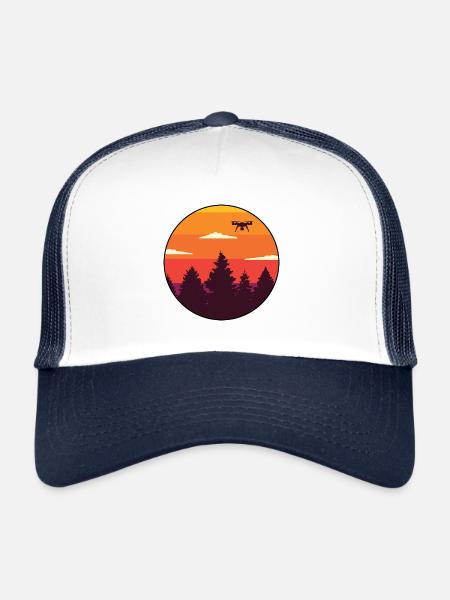 Model aircraft drone drone licence drones - Trucker Cap - white/navy - Front