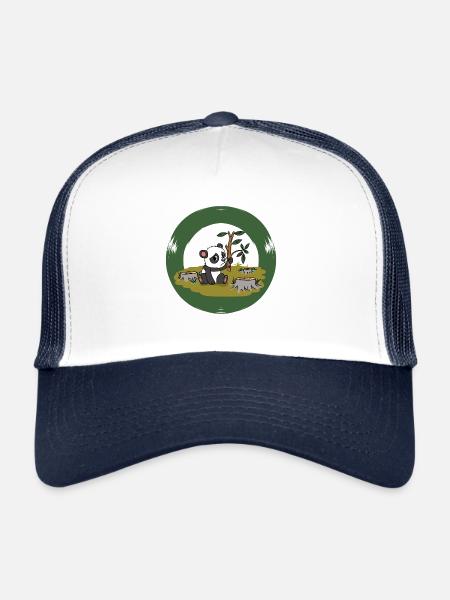 Environment Conservation Panda Japan Ecology - Trucker Cap - white/navy - Front
