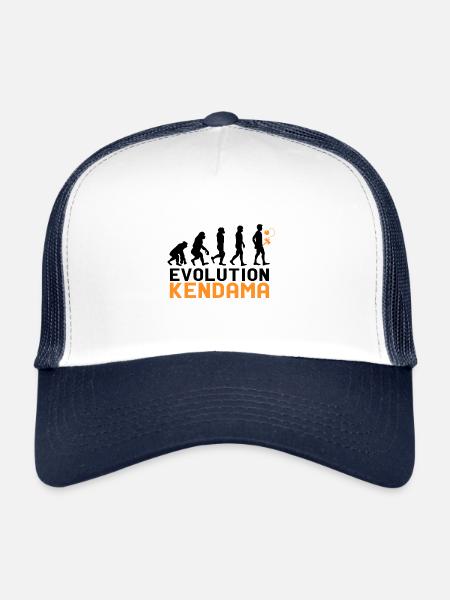 Kendama - Casquette trucker  - blanc/marine - Devant