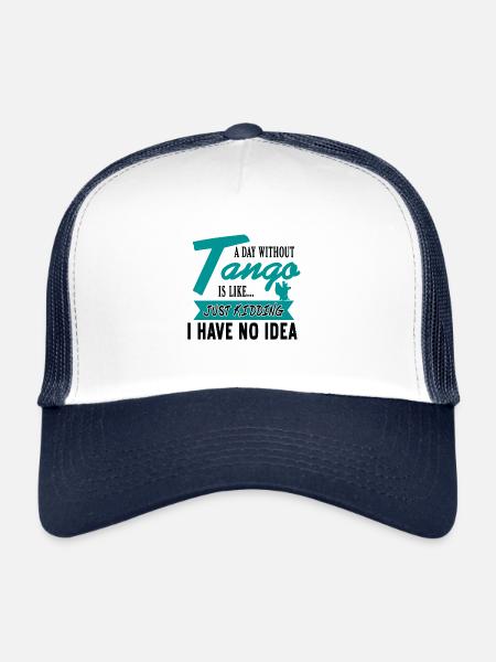 Tango - Casquette trucker  - blanc/marine - Devant