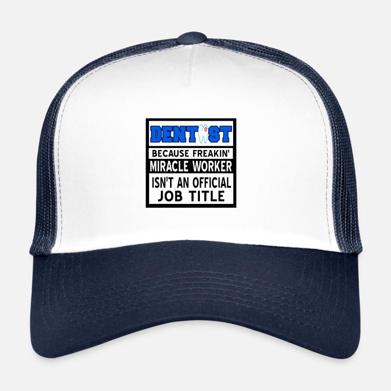 Dentiste - Casquette trucker  - blanc/marine