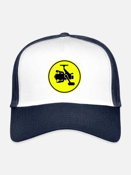 Fishing reel symbol icon - Trucker Cap - white/navy - Front