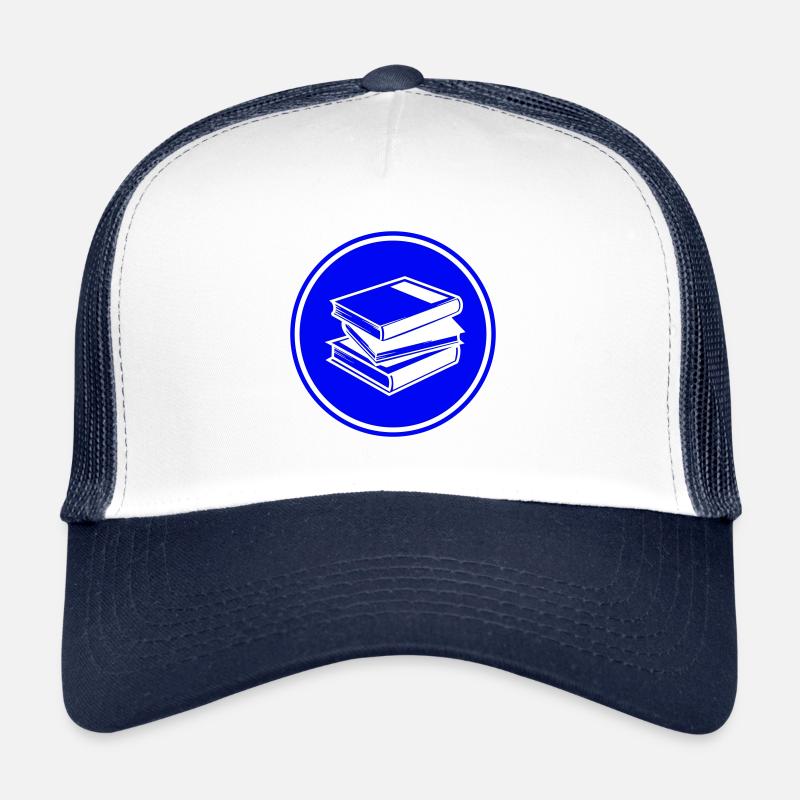 Bücher lesen - Trucker Cap - Weiß/Navy