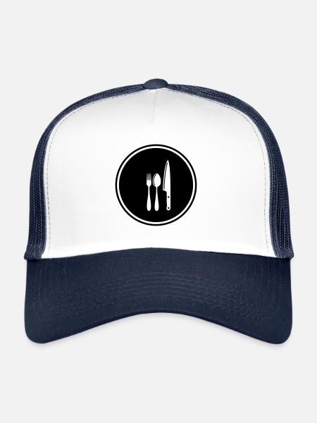 Fork Cutlery - Trucker Cap - white/navy - Front