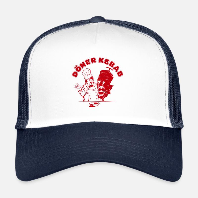 Doner kebab - Casquette trucker  - blanc/marine