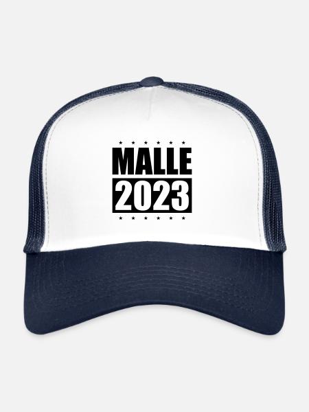 Malle 2023 - Casquette trucker  - blanc/marine - Devant