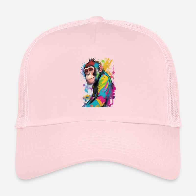 Wunderschöner farbiger Schimpanse Trucker Cap