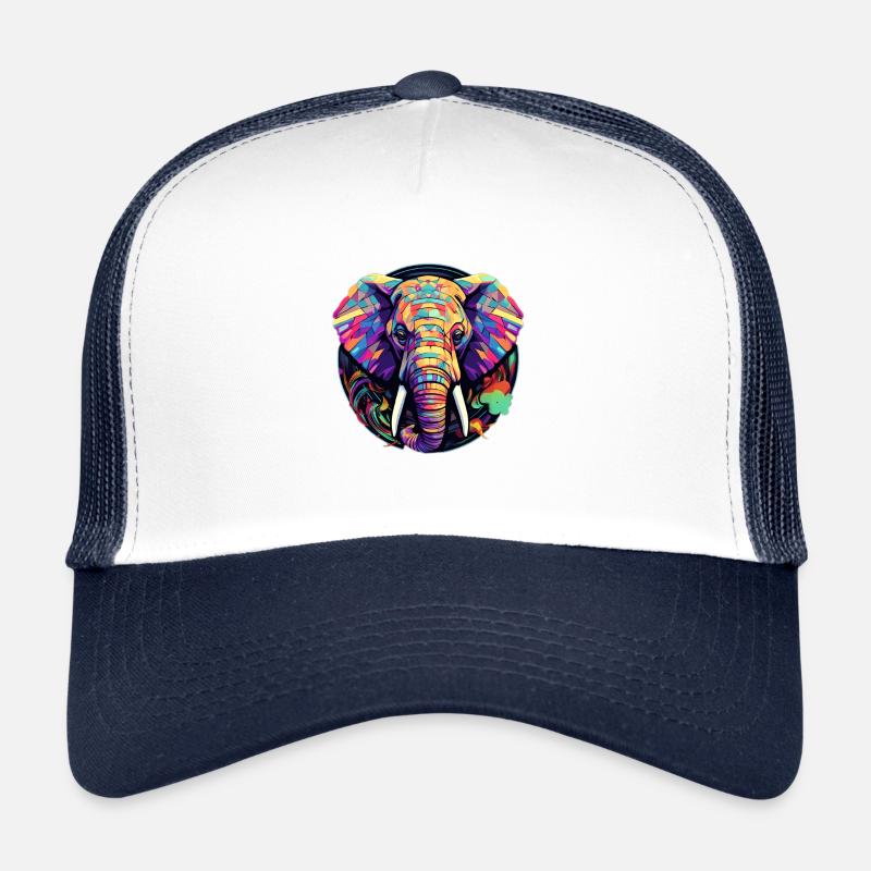 Bel éléphant coloré Casquette trucker 