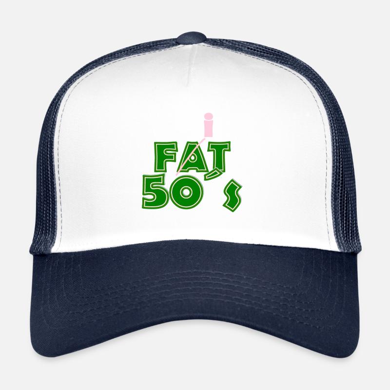 fat 50s green pink Trucker Cap