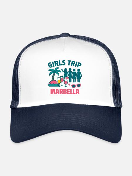 Girls Trip Marbella Party - Casquette trucker  - blanc/marine - Devant