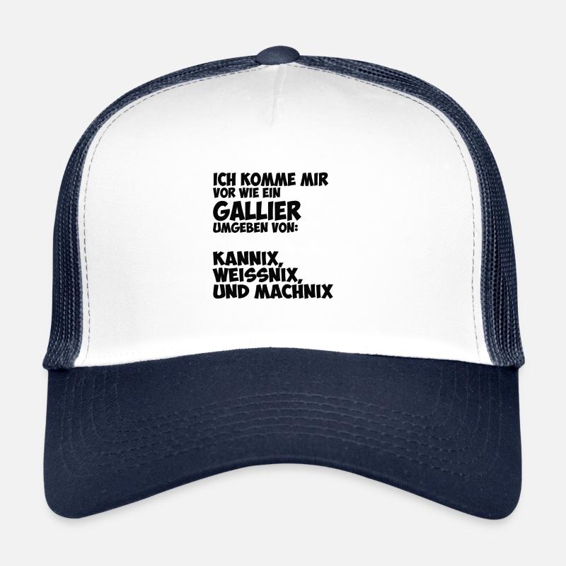 Ich komme mir vor wie ein Gallier - Trucker Cap - Weiß/Navy