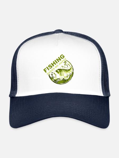 angler - Trucker Cap - white/navy - Front
