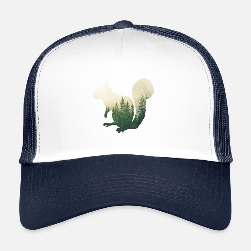 Eichhoernchen - Wald Doppelbelichtungs-Effekt Trucker Cap