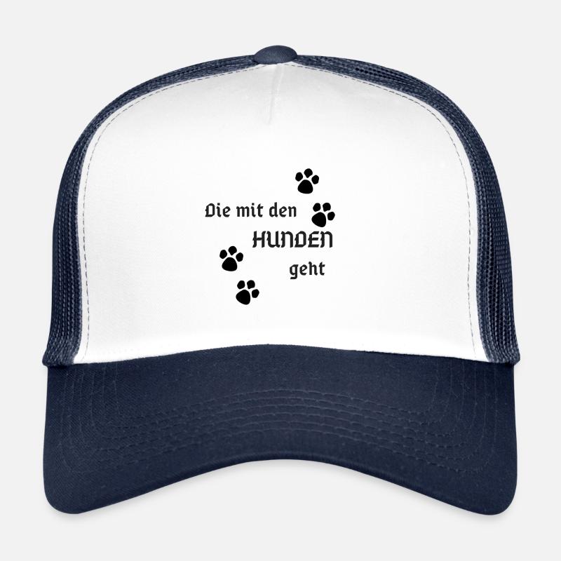 Die mit den Hunden geht - Trucker Cap - Weiß/Navy