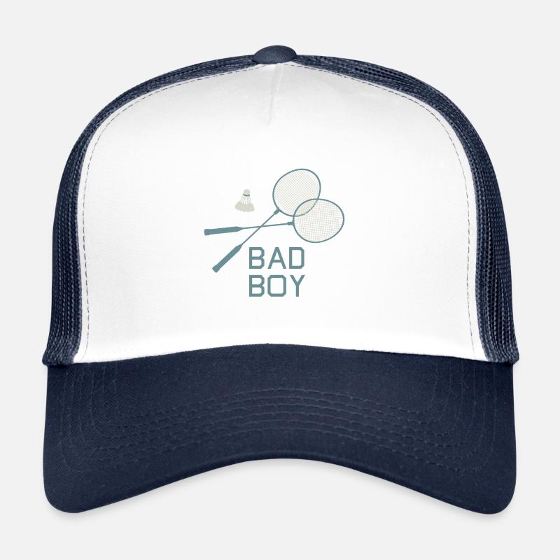 Bad Boy Badminton - Trucker Cap - Weiß/Navy