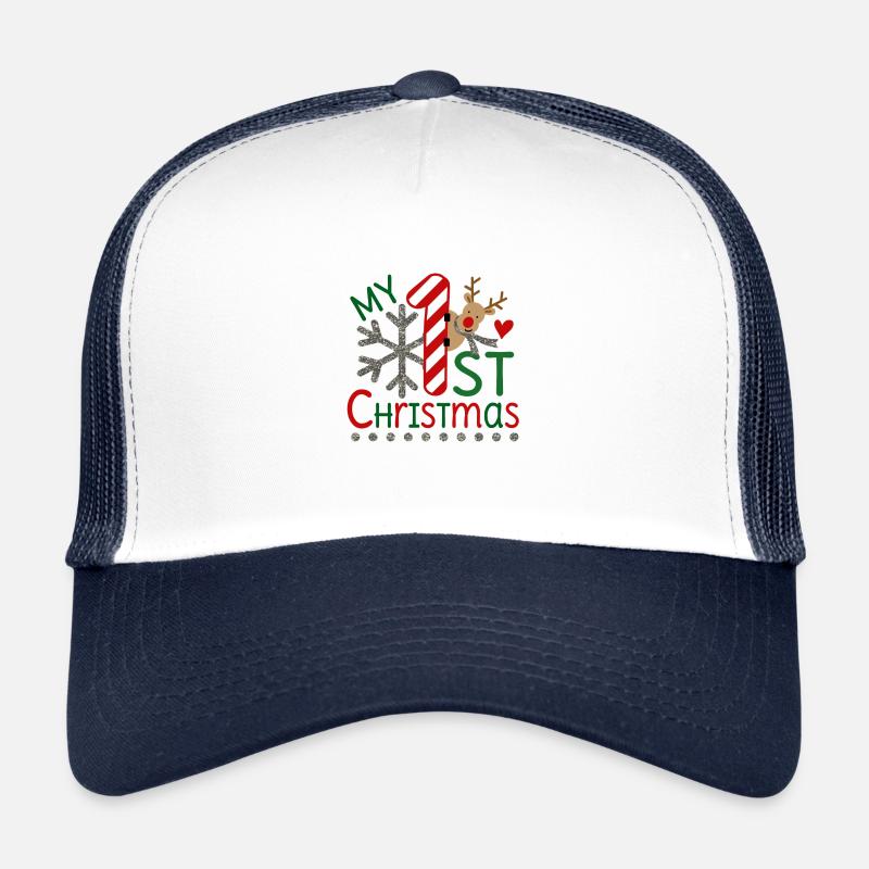 Mein erstes Weihnachten Geschenk Idee - Trucker Cap - Weiß/Navy