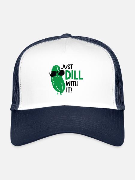 Cucumber gift idea - Trucker Cap - white/navy - Front