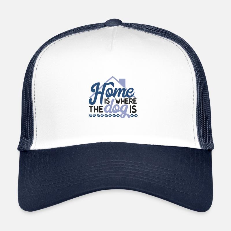 Hund Geschenk Idee - Trucker Cap - Weiß/Navy