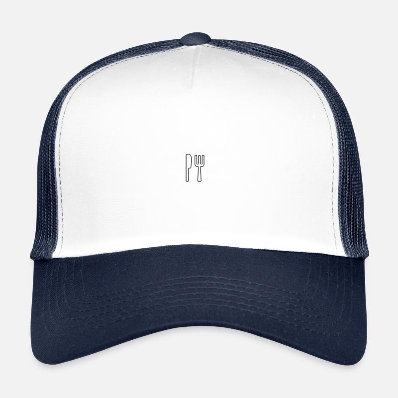 Fourchette à couteau - Casquette trucker  - blanc/marine