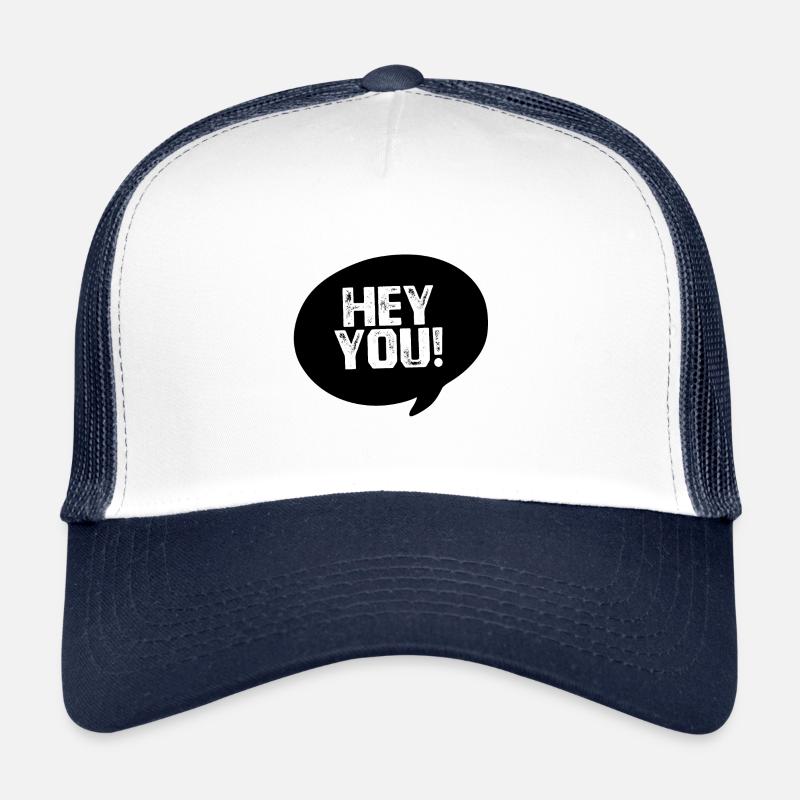 Hey du Dunkle - Trucker Cap - Weiß/Navy