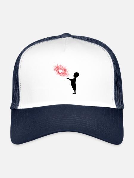 Spread the Love - Trucker Cap - white/navy - Front