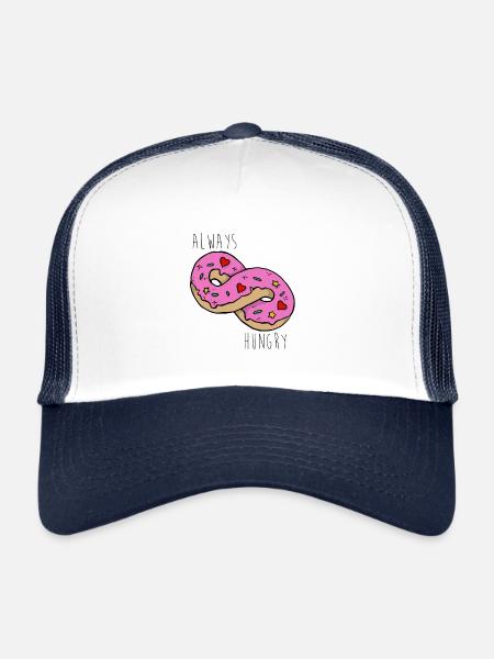 Always Hungry - Donut - Trucker Cap - Weiß/Navy - Vorne