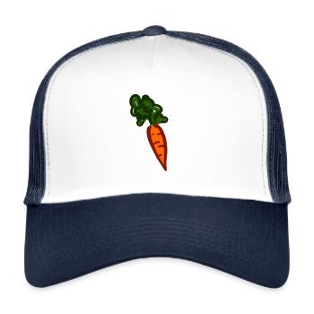 Carrot / carrot - Trucker Cap - white/navy - Front